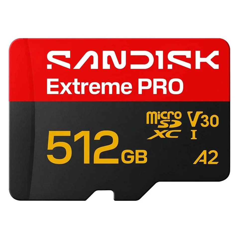 SanDisk SanDisk Extreme PRO microSDXC 512GB UHS-I U3 V30 A2 250MB/s SDSQXCJ-512G-GS6MA memory card — product photo