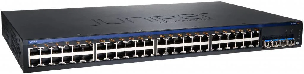 HPE Juniper Networking HPE Juniper Networking EX2200-48P-4G 48-port network switch — product photo