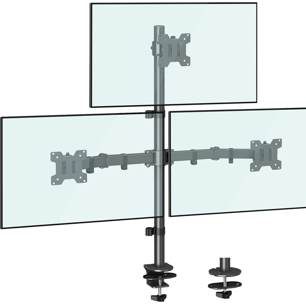 MOUNTUP MOUNTUP MU3005 Triple Monitor Stand 13-32in 17.6lbs 2 in 1 accessory — product photo