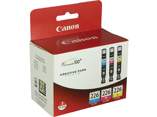 Canon Canon 4547B005 CLI-226 3-pack Cyan Magenta Yellow ink cartridges (genuine brands) — product photo