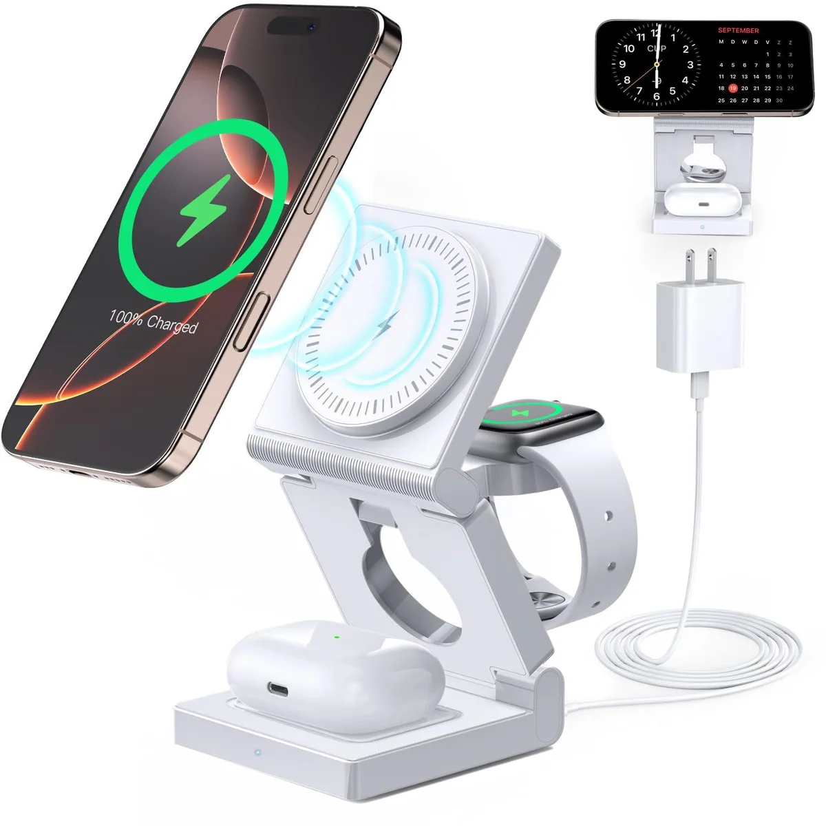 Luisport Luisport 3-in-1 Foldable Magnetic Wireless Charger 18W — product photo
