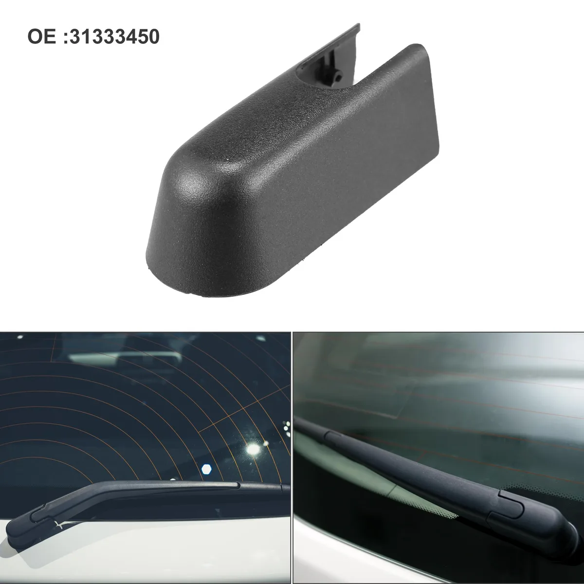 Unique-Bargains Unique-Bargains Rear Wiper Arm Nut Cover Cap for Volvo XC60 2011-2017 Black — product photo
