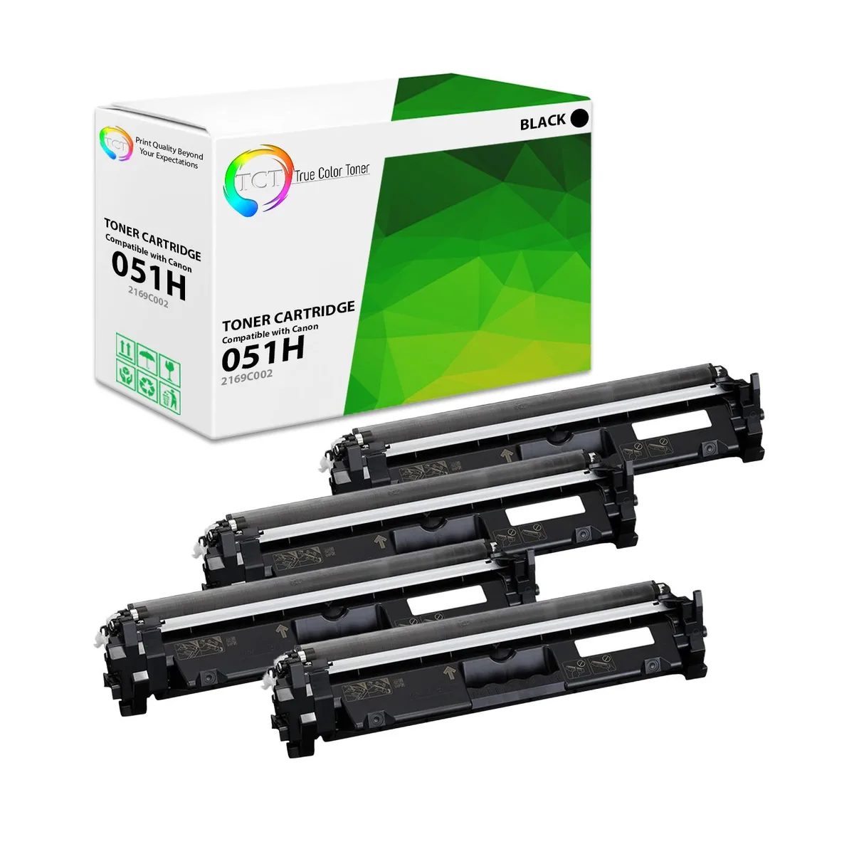 True Color Toner True Color Toner 051H Black High Yield Toner Cartridge 4 Pack 4100 Pages — product photo