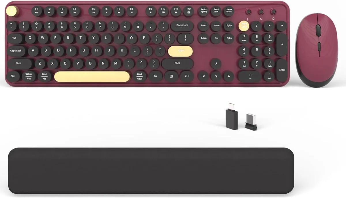 TUKO TUKO Wireless Keyboard &amp; Mouse Combo Black-Claret — product photo