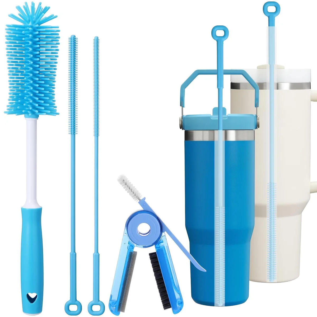 Set of long brushes and small straw cleaners for tumblers