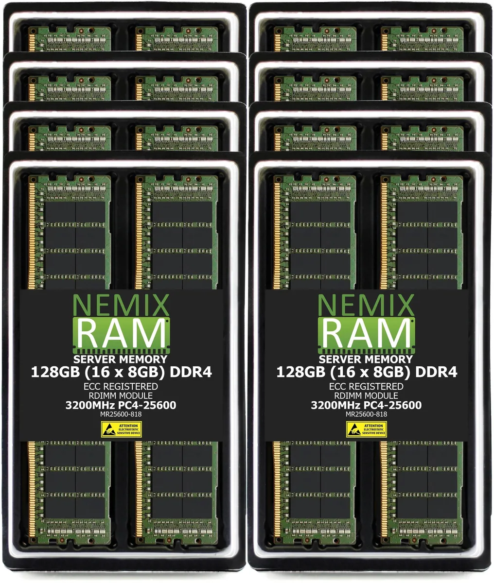 NEMIX RAM NEMIX RAM 128GB 16x8GB DDR4 3200 ECC RDIMM 1Rx8 CL22 1.2V — product photo