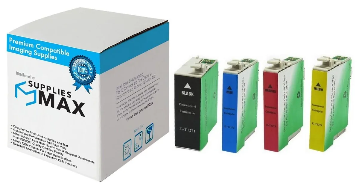SuppliesMax SuppliesMax T127120-BCS Inkjet Combo Pack (BK/C/M/Y) 945pp — product photo