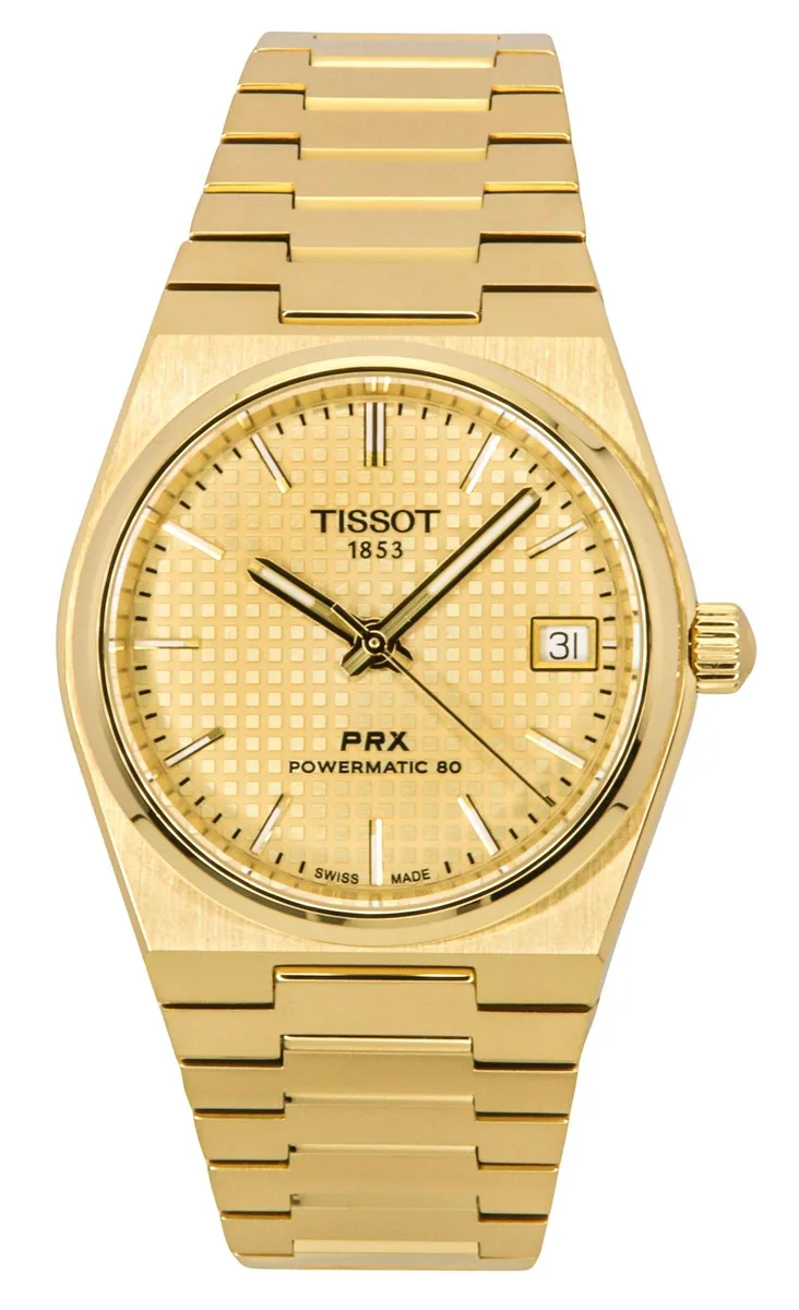 Tissot Tissot PRX Powermatic 80 Champagne Dial Automatic 35mm Gold Tone Watch T137.207.33.021.00 — product photo