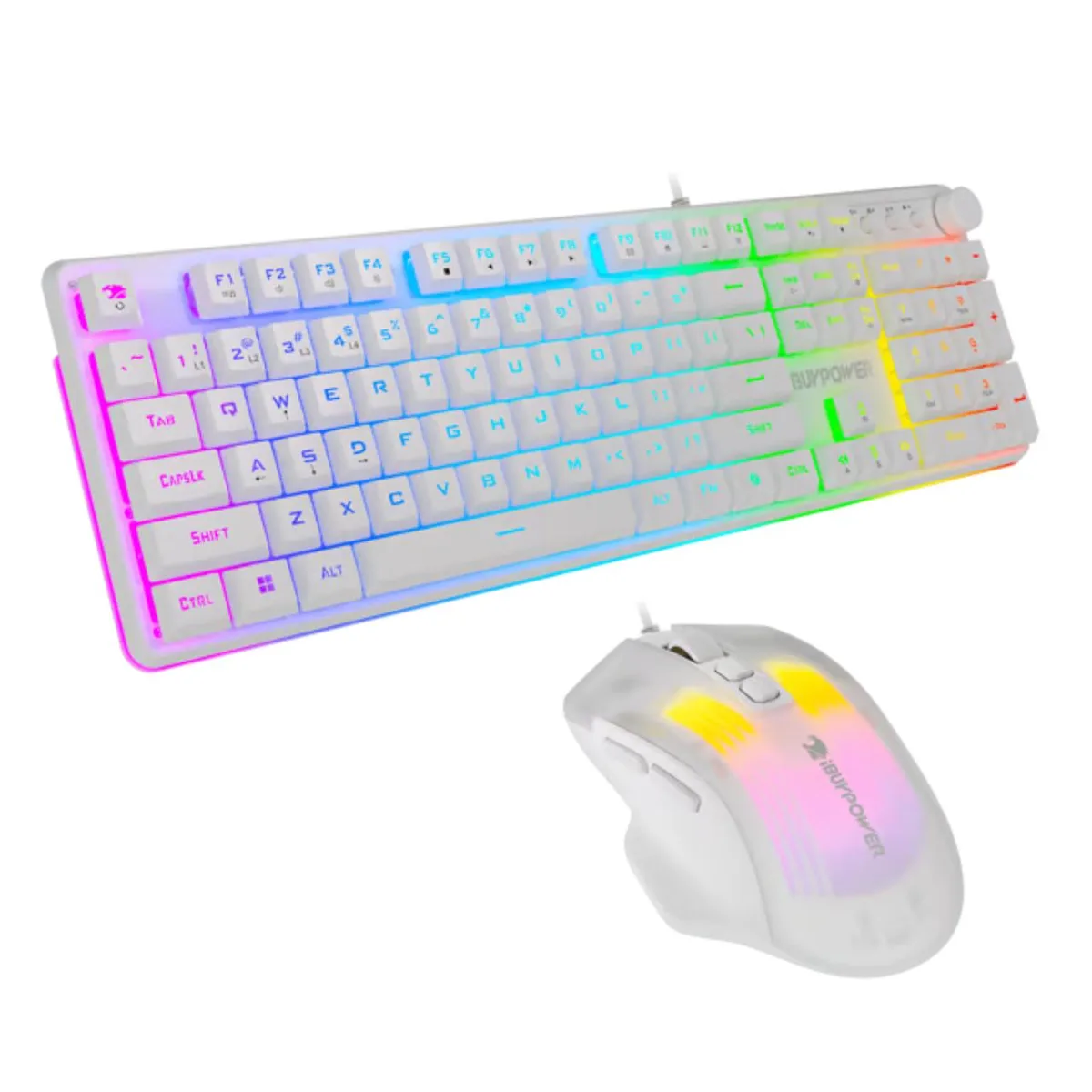 iBUYPOWER iBUYPOWER Chimera KM10 RGB Keyboard Mouse Combo White — product photo