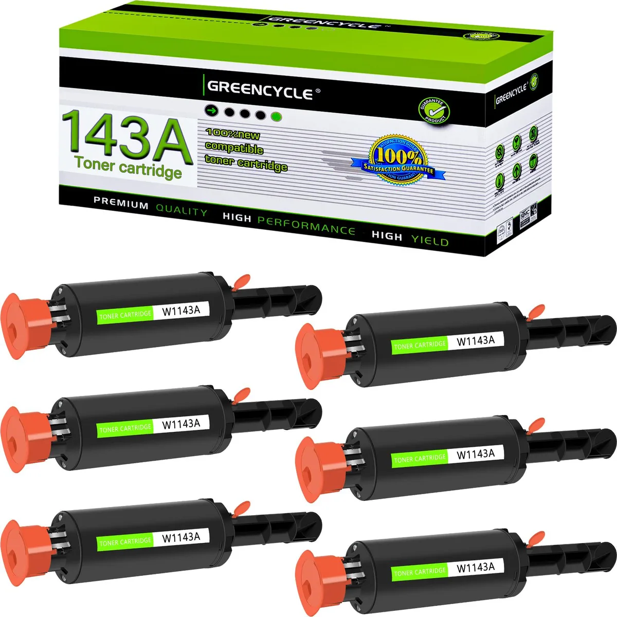 GREENCYCLE GREENCYCLE W1143A Compatible Toner Cartridge 6 Pack — product photo
