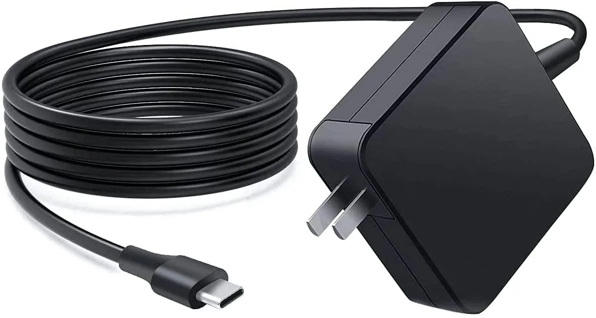 myVolts myVolts 45W USB-C Chromebook Charger Replacement Acer 315 HP 14 Spectre x360 Dell XPS 13 ASUS Lenovo — product photo