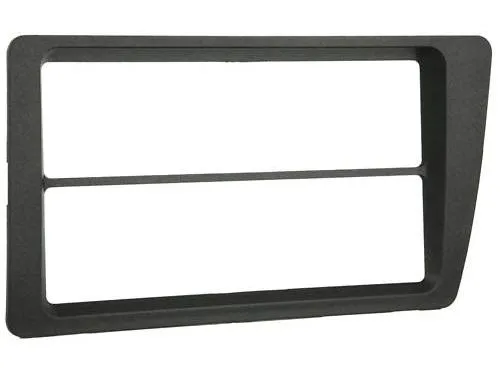 Black ABS dash kit for double-DIN radio, textured factory finish