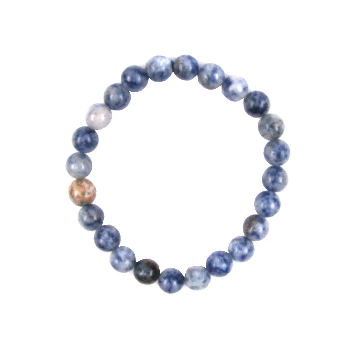 TreasureGurus, LLC TreasureGurus, LLC Natural Sodalite Gemstone Beaded Throat Chakra Bracelet 10 16 100 — product photo