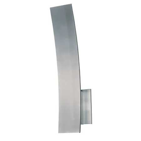 Satin aluminum wall sconce with five LED lights 4.25 inches wide