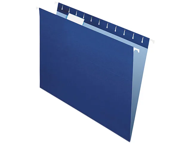 Pendaflex Pendaflex 81615 Hanging File Folders 1/5 Tab Letter Navy 25/Box — product photo