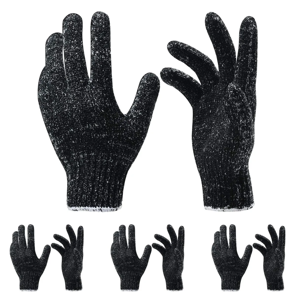  Oueliche SCOBUTY Exfoliating Gloves 4 Pairs Black — product photo