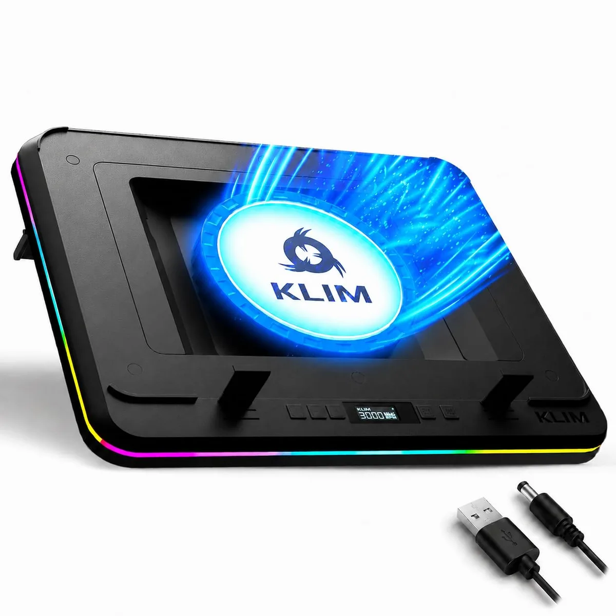 KLIM Turbofrost KLTUR9715 laptop cooling pad, 17.3" 1.72 kg 64 RGB modes — product photo