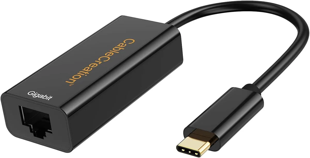 CableCreation CableCreation USB-C to RJ45 Gigabit Ethernet Adapter Black — product photo