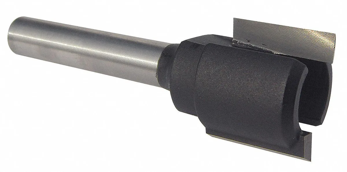 Silver carbide-tipped router bit with 1/2 inch cutter diameter