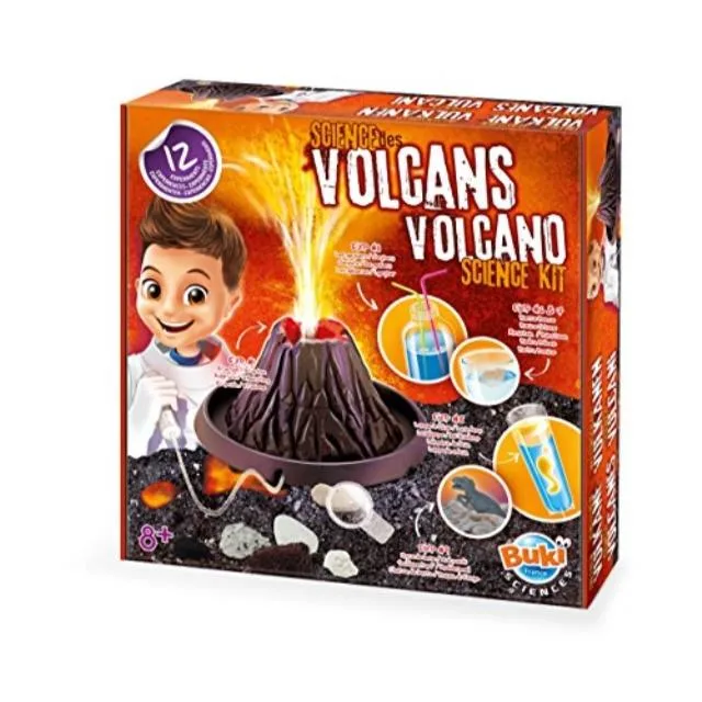 Buki 2124 volcano science kit box with experiment parts