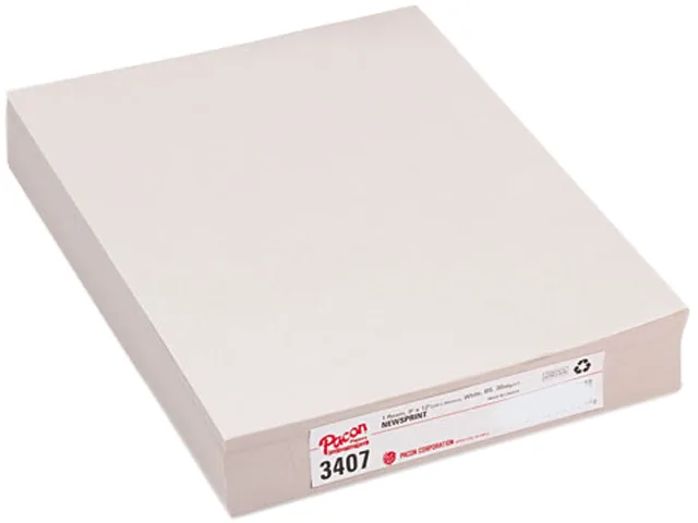 Pacon Pacon 3407 White Newsprint 30 lbs 9 x 12 500 Sheets — product photo