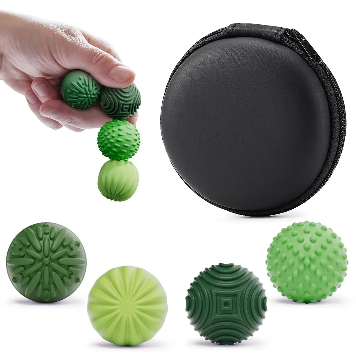  Silicone Magnetic Fidget Balls 4-Pack 1.18in — product photo