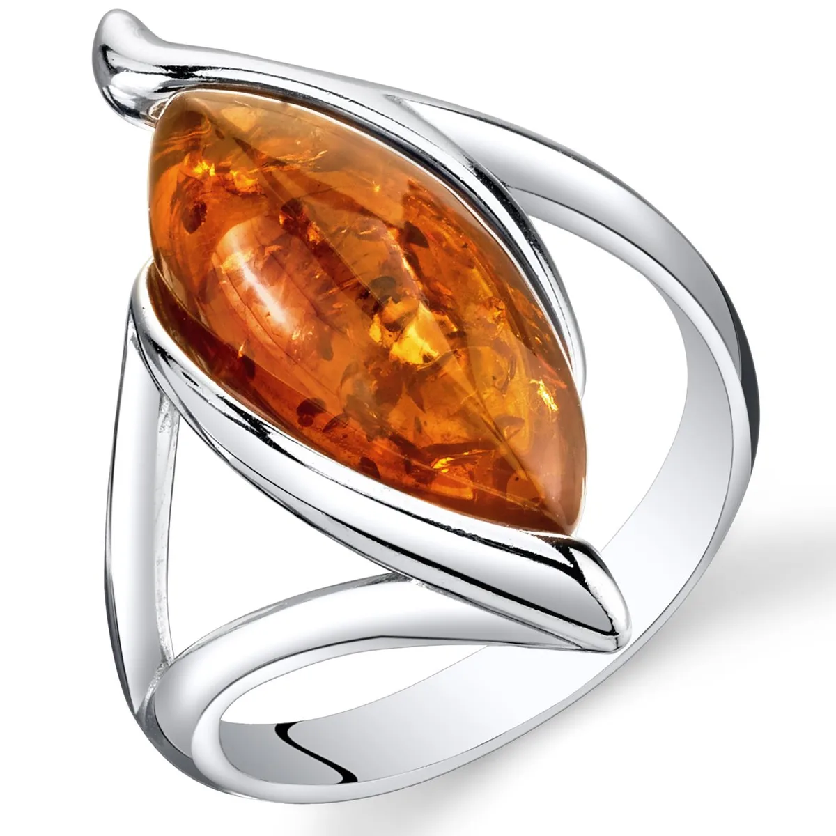 Oravo Oravo Baltic Amber Marquise Ring Sterling Silver 925 Style 11318 — product photo