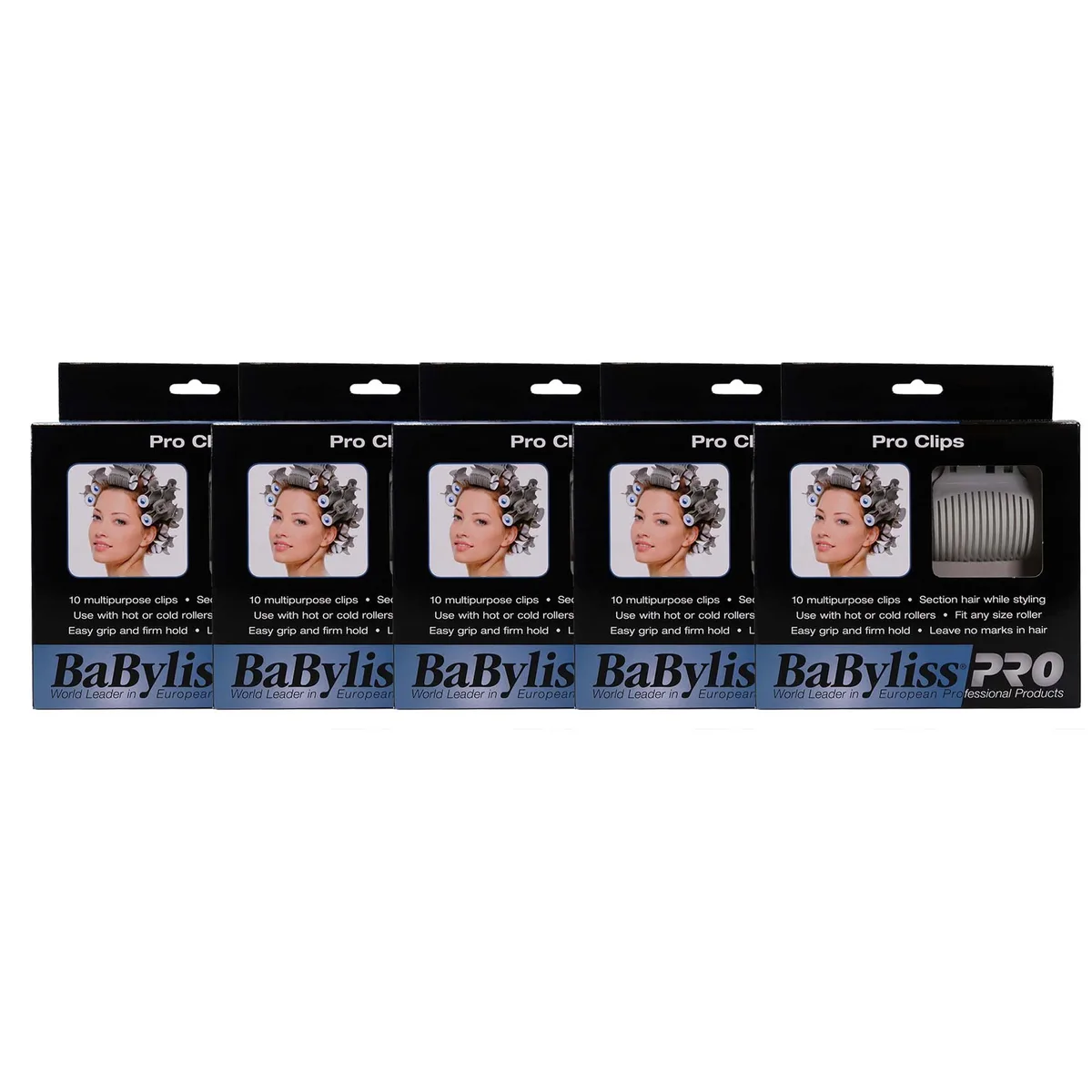Babyliss Pro Babyliss Pro Clips for Rollers BABPC10 10 multipurpose clips — product photo