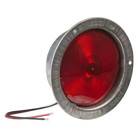 Grote Grote 52522 Round Red Stop/Turn/Tail Light Incandescent .6-2.1A Blunt Cut Wires Screw Mount — product photo
