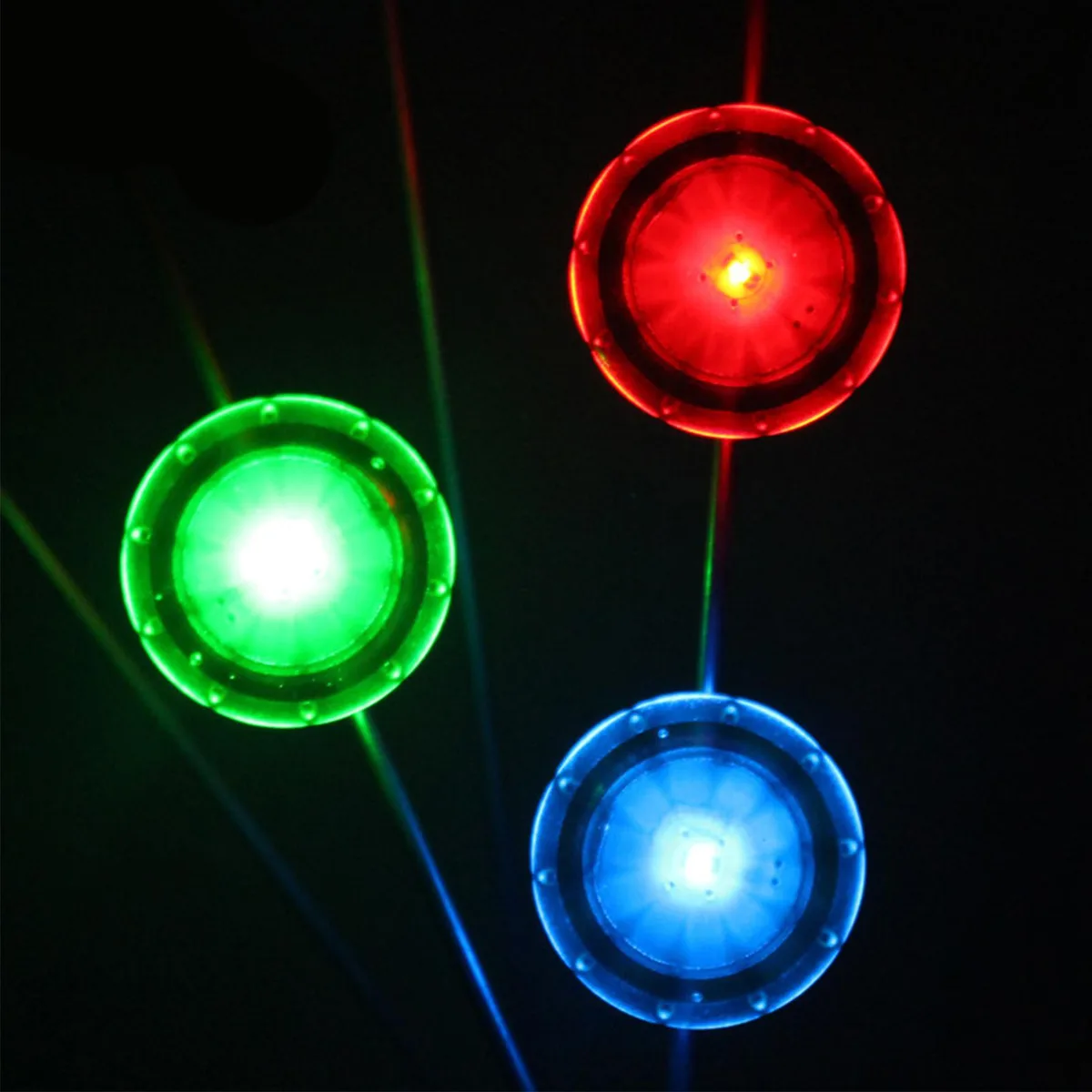 CARROFIX CARROFIX Bicycle Spoke Lights Red Green Blue 3×3 Pack Waterproof Blink Mode 80h Runtime 3.2g .94in .5in CR927 — product photo