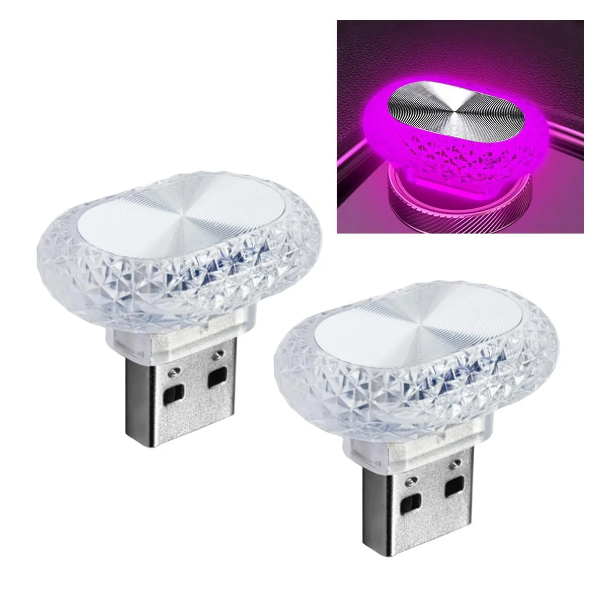  LHDOS Car Interior LED Atmosphere Lamp Pink Purple — product photo