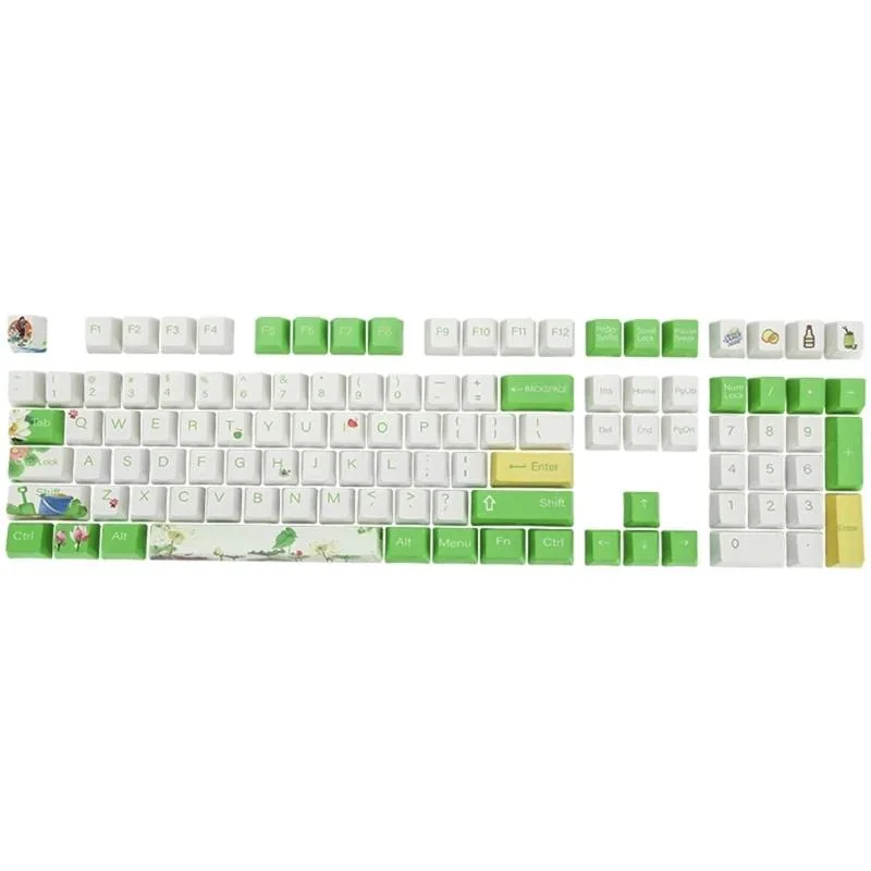 YINGHUA YINGHUA 108 Keys Lotus Flower OEM PBT Keycaps Set for 61/64/68/75/84/87/96 — product photo