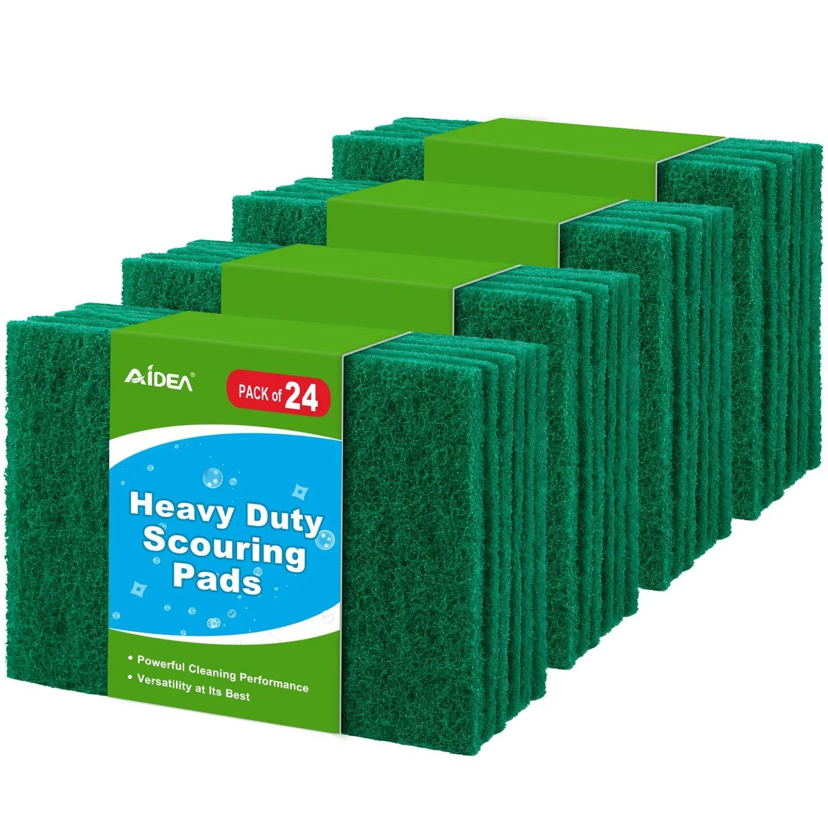  Metra Heavy Duty Scouring Pads 24 Pack 5.5in x 3.5in Black — product photo