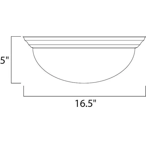 Black flush mount light with three glass shades on steel base