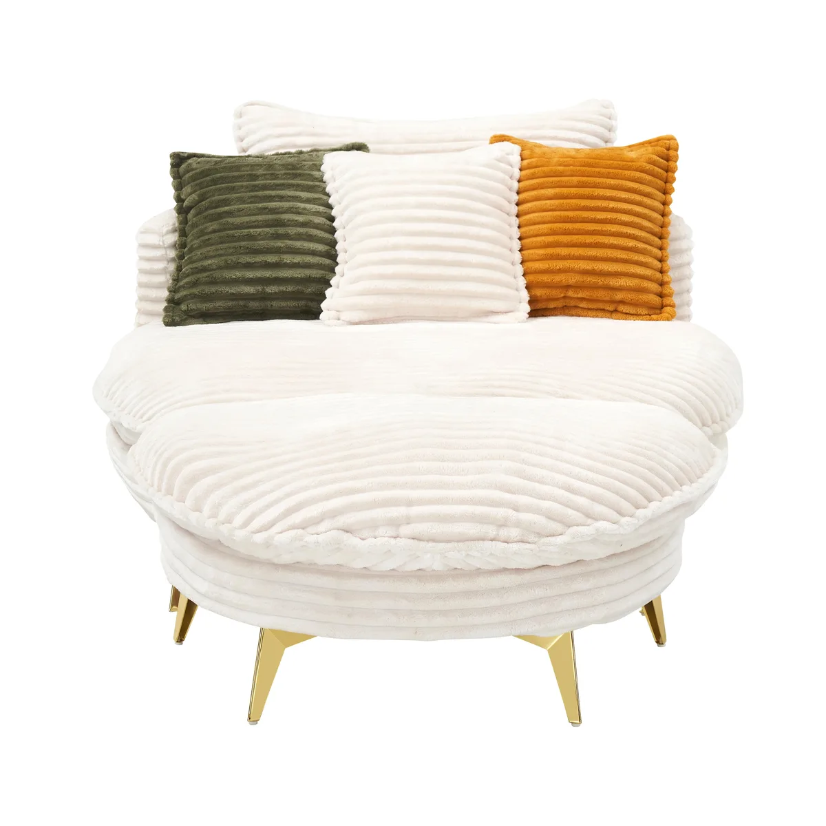 tuphen tuphen 65.00 inch Corduroy Sofa Beige — product photo