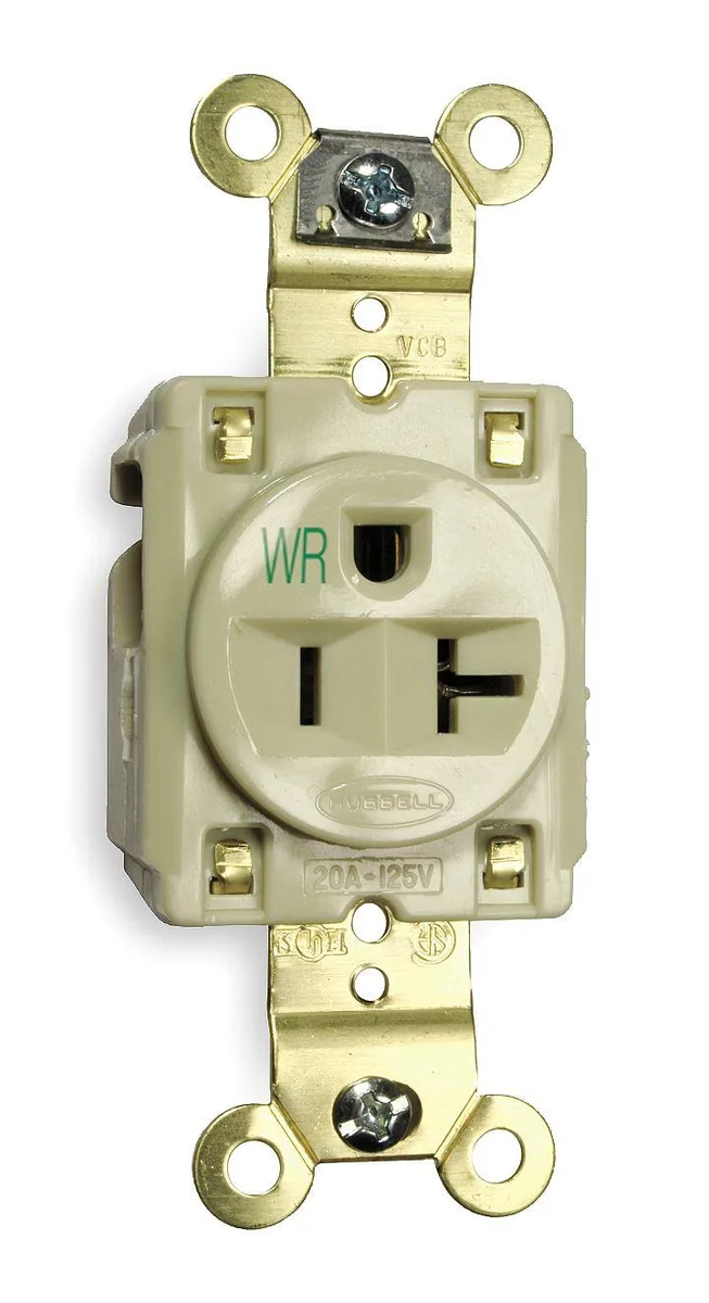 Hubbell Incorporated Hubbell Incorporated HBL5361IWR Straight Blade Receptacle 5-20R 20A — product photo