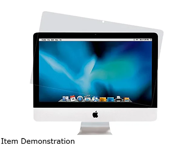Black frameless privacy filter sized for 27-inch iMac, reversible matte and glossy sides