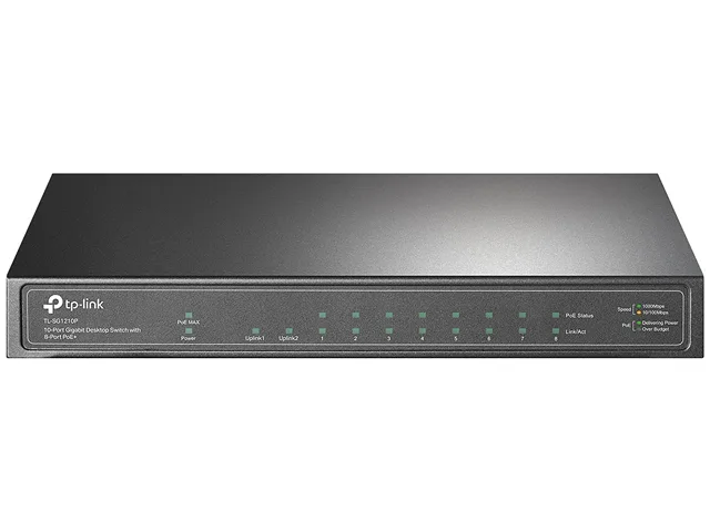 TP-Link TP-Link TL-SG1210P 8-port PoE+ network switch 63W budget — product photo