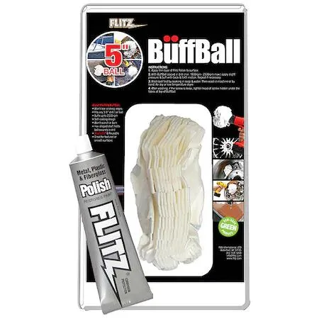 Flitz Flitz PB 101-50 Buff Ball Large 5" Orange 1.76oz Polish — product photo