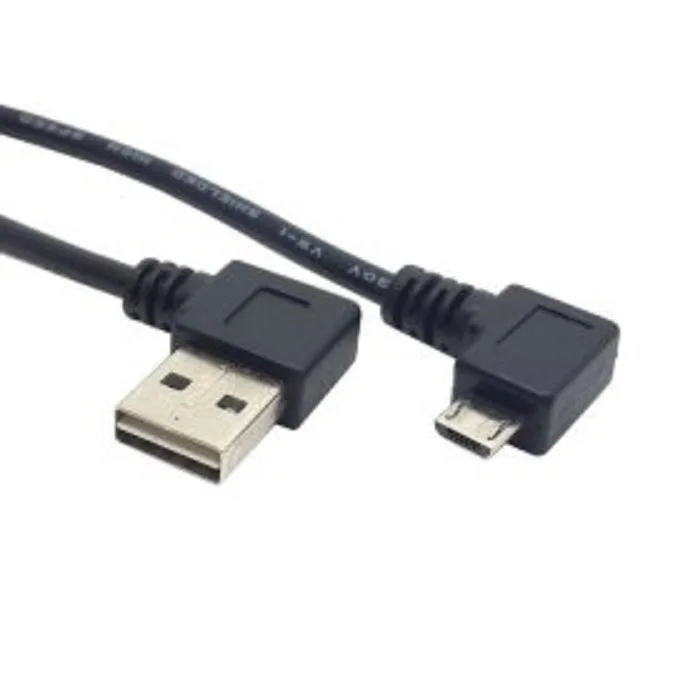 TeKit TeKit Reversible USB 2.0 A Male to Right-Angled Micro USB 5-Pin Male Cable 25cm — product photo