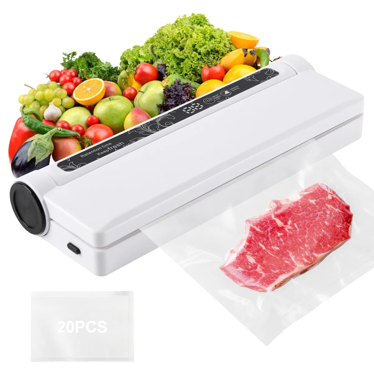  VortecSys Vacuum Sealer 75KPA 20 Bags — product photo