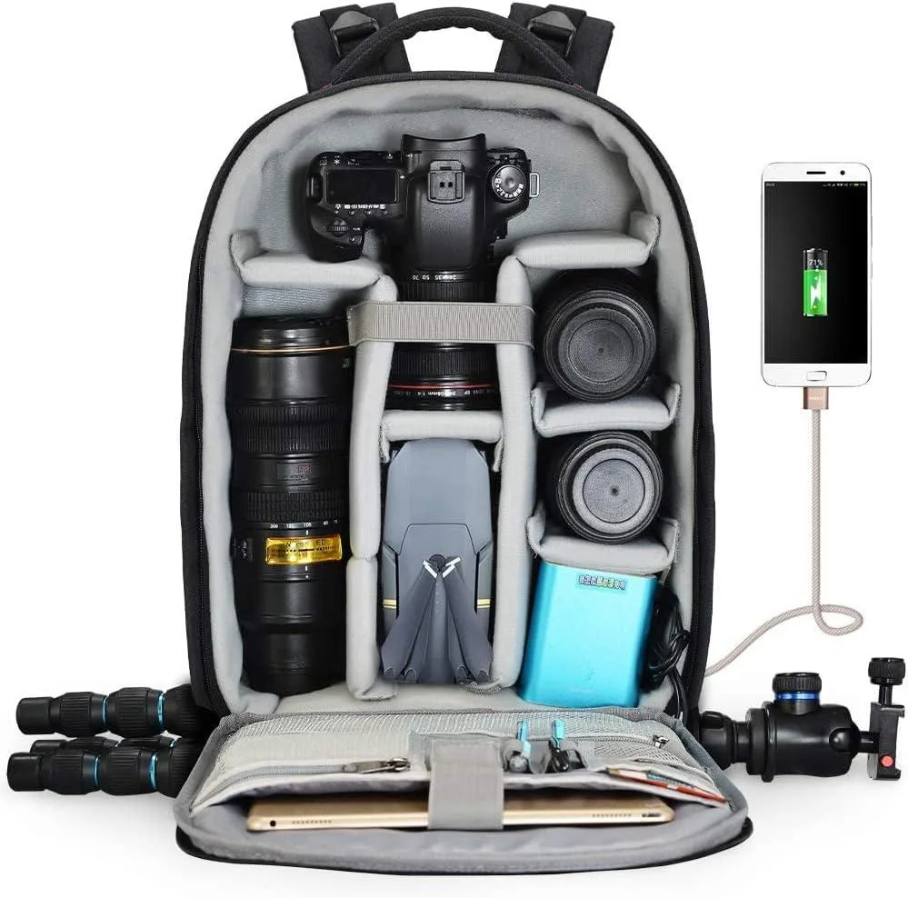 PISKEKAT PISKEKAT Camera Backpack Security 32x18x42 cm 1.4 kg USB Rain Cover — product photo