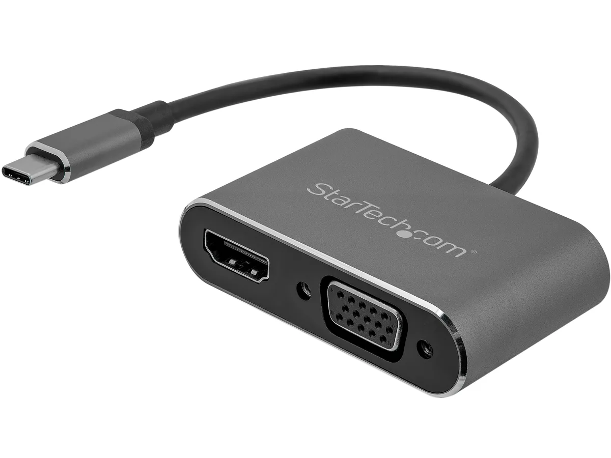 STARTECH STARTECH CDP2HDVGA USB-C to HDMI and VGA display adapter — product photo