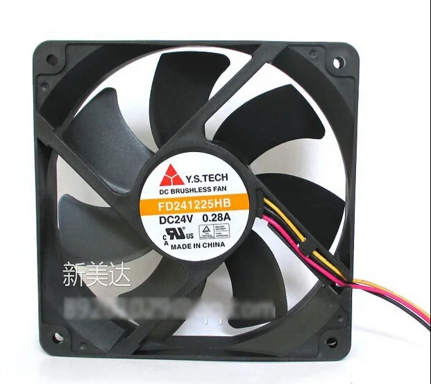 OEM Industries OEM Industries FD241225HB 120mm 2 Ball 24V 0.28A 2600RPM 106.1CFM 44dB 3-wire CPU cooler — product photo