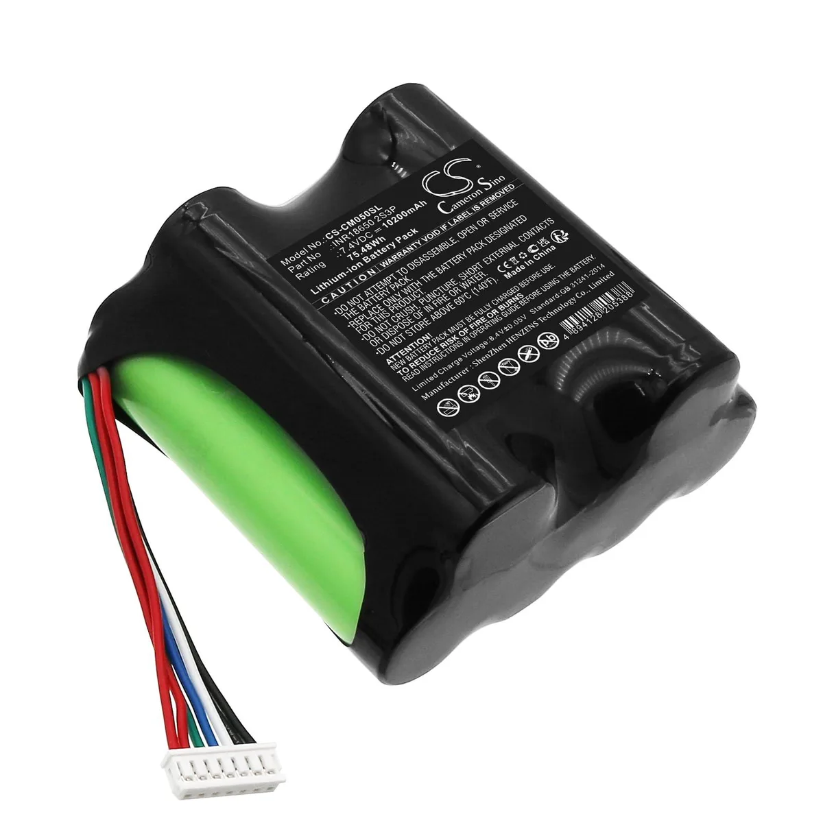Cameron Sino Custom Battery Pack INR18650 2S3P 10200mAh 7.4V — product photo