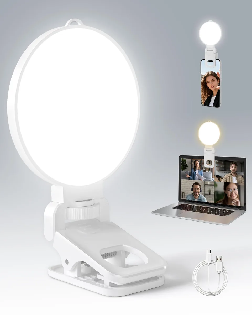NiceVeedi NV-22WP 3 Color Soft Selfie Light with Clip — product photo