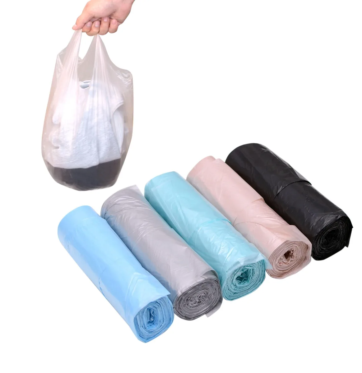  YYaaloa 4 Gallon Trash Bags, Mixed, 100 Count, 17 x 21.6 in — product photo