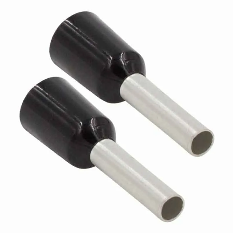 The Install Bay The Install Bay FVWT16 16 GA Ferrules Black Barrel Pack of 100 — product photo