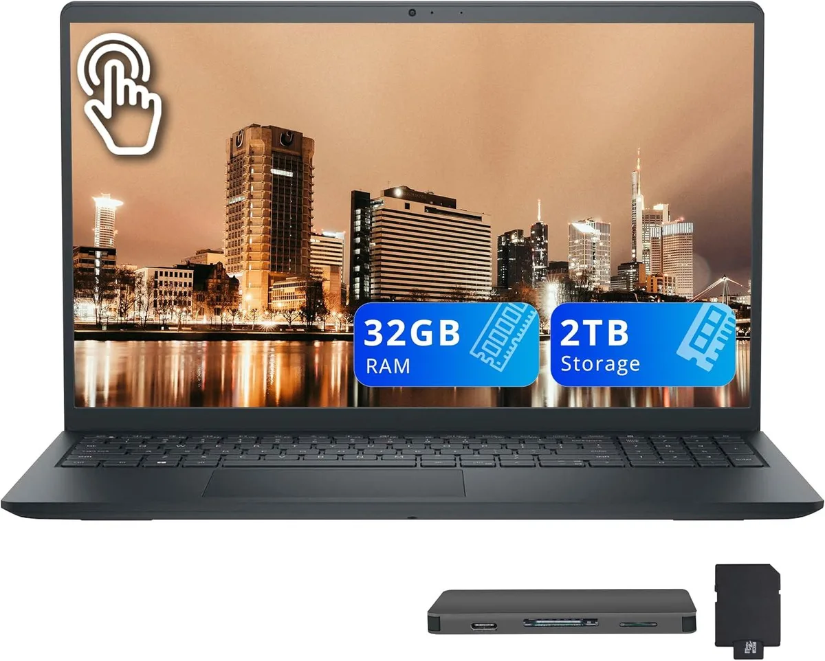 DELL DELL Inspiron 15.6" FHD Touchscreen i7-1355U 32GB 1TB SSD + 1TB Dock business laptop — product photo