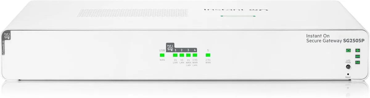 HPE Networking Instant On HPE Networking Instant On SG2505P firewall appliance 5-port 2.5G PoE+ 60W S0G34A#ABA — product photo
